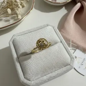 Beautiful Ring with Intricate Design and Sparkling Stones in Elegant Gift Box
