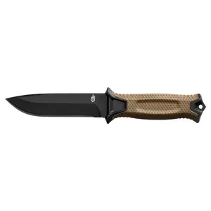 Gerber Gear StrongArm - Fixed Blade Survival Tactical Knife for Camping, Outdoor, Hunting - Ergonomic Ambidextrous Utility Tool - Made in USA - Coyote Brown