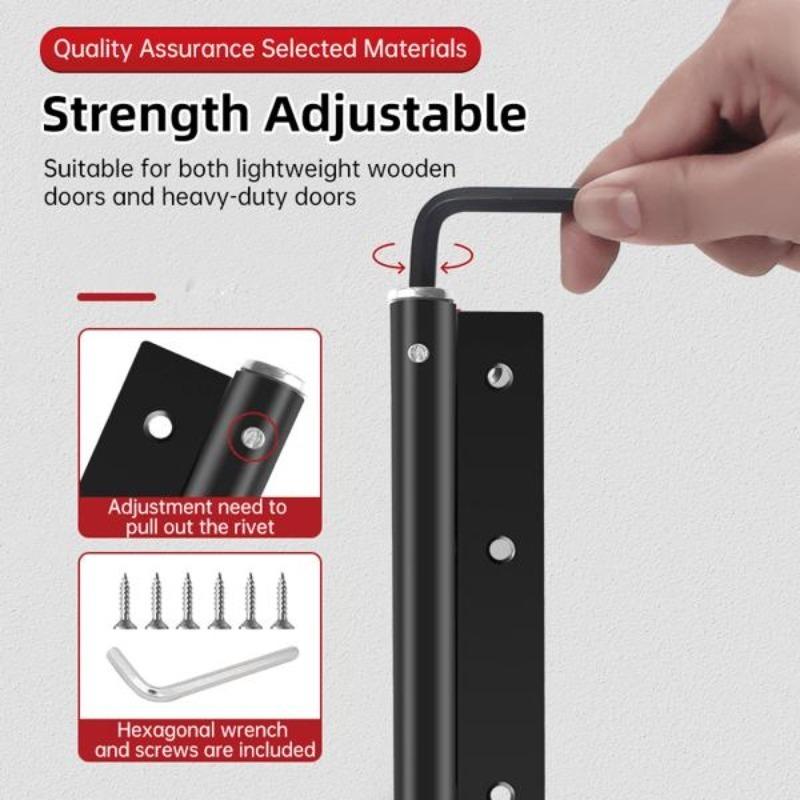 Stainless Steel Door Closer, Adjustable Door Closer with Screw Accessories, Automatic Door Closer, Door Hardware for Home Use, Heavy Duty