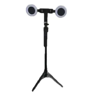Tripodstand Facetracking with Black Frame, Face Tracking Capability, Two Circular Components for Selfie & Phone Use - Cellphone, Mount