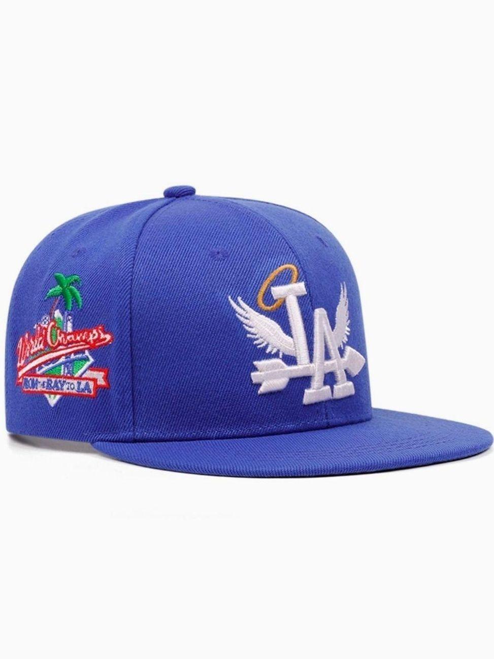 2026 New Personalized Creative Baseball Hat LA Wings Side Coconut Embroidered Skateboarding Hat Street Fashion Hip Hop Hat Outdoor Leisure Sports Sunshade Hat Daily Commuter Decorative Hat Male Female Same Style Flat Edge Hat