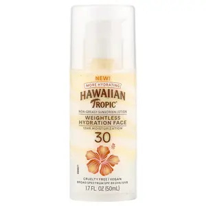 Hawaiian Tropic Weightless Hydration Face Sunscreen Lotion, SPF 30 , 1.7 oz (50 ml)