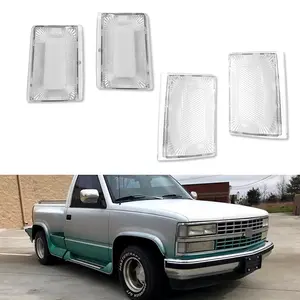4pcs Clear Upper & Lower Side Marker lamps light For 1988 1989 1990 1991 1992 1993 C K 1500 2500 3500 Suburban Blazer,Replace OEM 5975198 , 5975197, 5975196 , 5975195