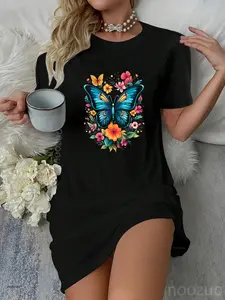 Butterfly With Flowers I Aesthetic Butterfly Dress
