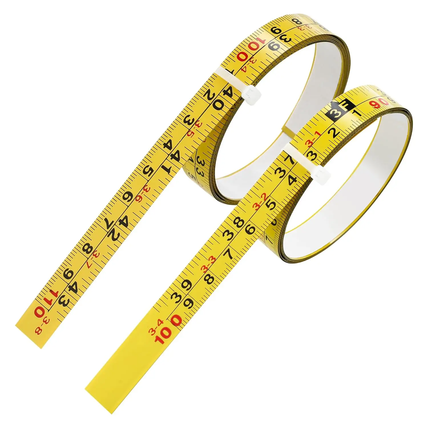 2 count Steel Self-Adhesive Measuring Tape, Imperial & Metric Tape Measure Sticker Ruler, Left to Right and Right to Left Stick on Tape Measure for Workbench, Woodworking,  & Drafting, 100cm/39Inch