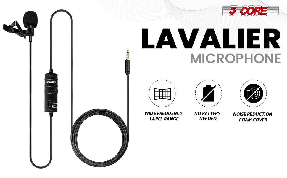 5 Core Microphone 2 Pc Professional Lavalier Mic Wearable Omnidirectional 3.5mm Body Lapel Mics 5 Core Microphone 2 Pc Professional Lavalier Mic Wearable Omnidirectional 3.5mm Body Lapel Mics