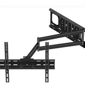 FORGING MOUNT Corner TV Wall Mount for 23"-75" TVs 33" Extension Swivel VESA 400x400mm Retractable Easy Install with 3-axis Magnetic Bubble Level Cable Management Safety Locks