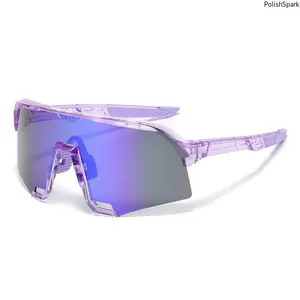 Wrap Around Cycling Sunglasses for Men Women | Anti-Glare HD Vision Sports Sunglasses, Lightweight Windproof Mirrored Sunglasses for Running Driving Hiking Outdoor Sports