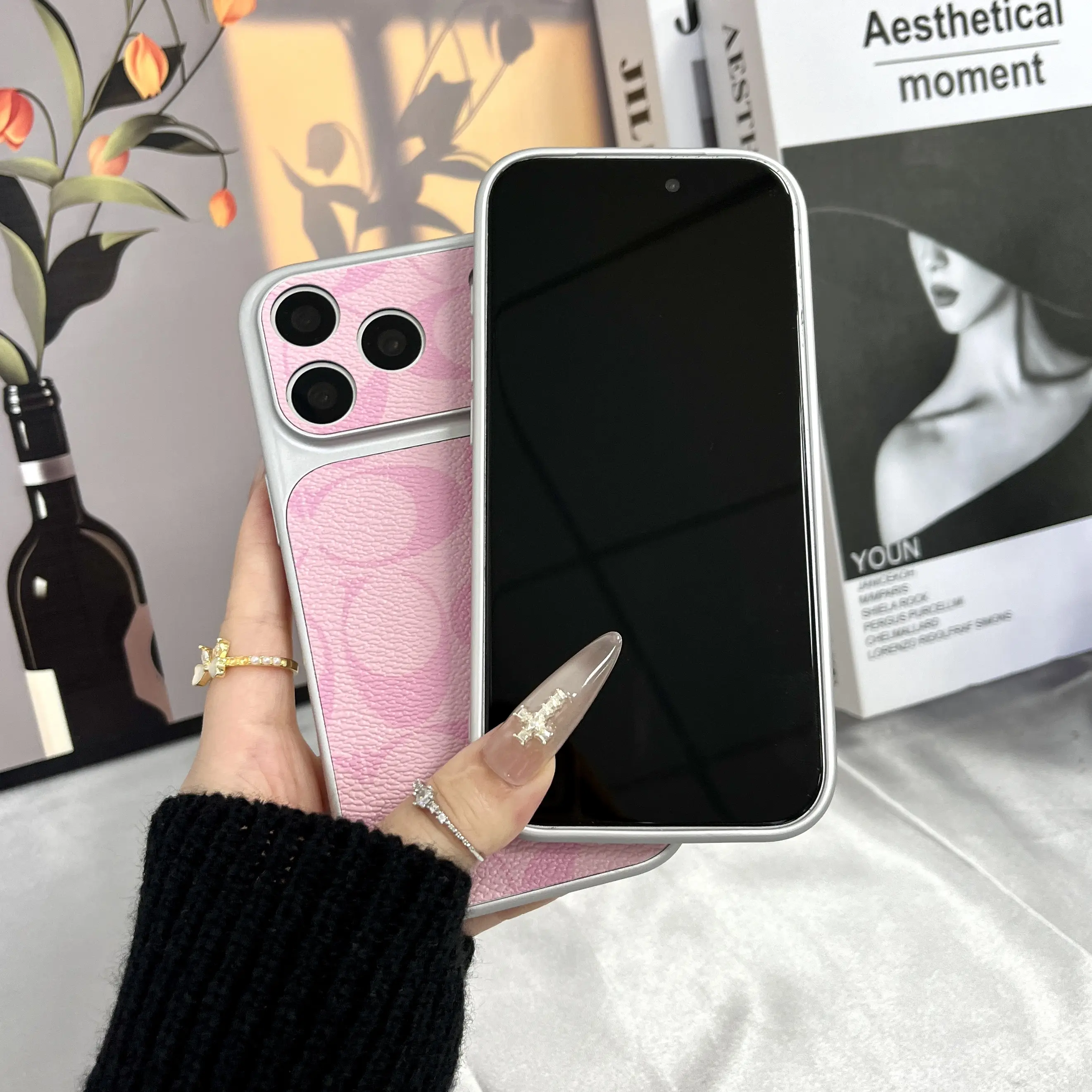 Viral high-endleather pattern phone case Suitable for iPhone 17/16/15/14/13/Pro/Max,Shockproof Protective Cover leather material, and dropprotection. leather phone case forbothboys and girls.17 promax case/16plus case/15promaxcaseProtective Case|Best Gift