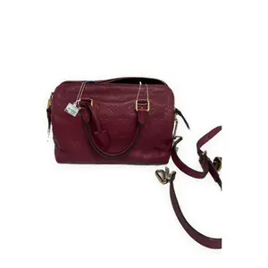 Pre-owned Louis Vuitton Monogram Empreinte leather Crossbody Bags Speedy Bandoulière Red Very Good S014260422019