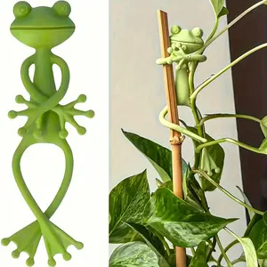Cute Frog Plant Stand, Multi-Functional Vine Climber Clip, Cartoon Plant Branch Tie, Indoor Outdoor Garden Decor, Versatile Flower Pot Holder