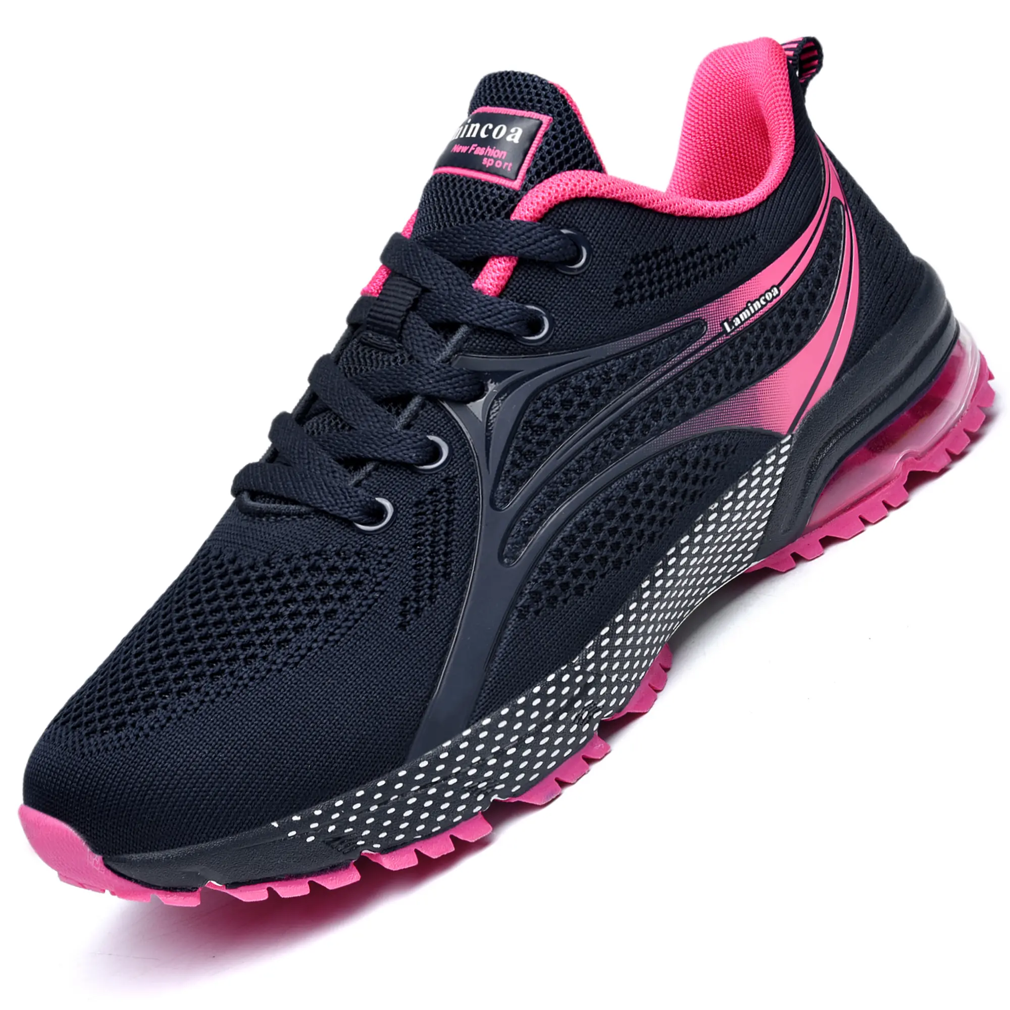 Women's Athletic Sneakers, Sporty Chic Lightweight Mesh Trainers with Shock-Absorbing Cushion and Rubber Outsole for Gym, Running & All-Season Wear, Fashionable Running Shoes, Running Training Shoes, Walking Running Sneakers, Female, Gym And Run