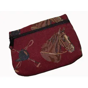 Horse Head Crop Helmet Make-Up Bag, Equestrian Handbags #M001