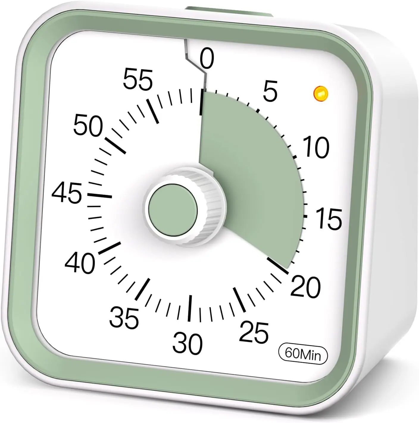 Visual Timer for Kids with Pause Function, 60 Minute Countdown Timer for Kids Desk Study, Teaching, Kitchen Cooking, Office Meetings, Time Management for ADHD (White)
