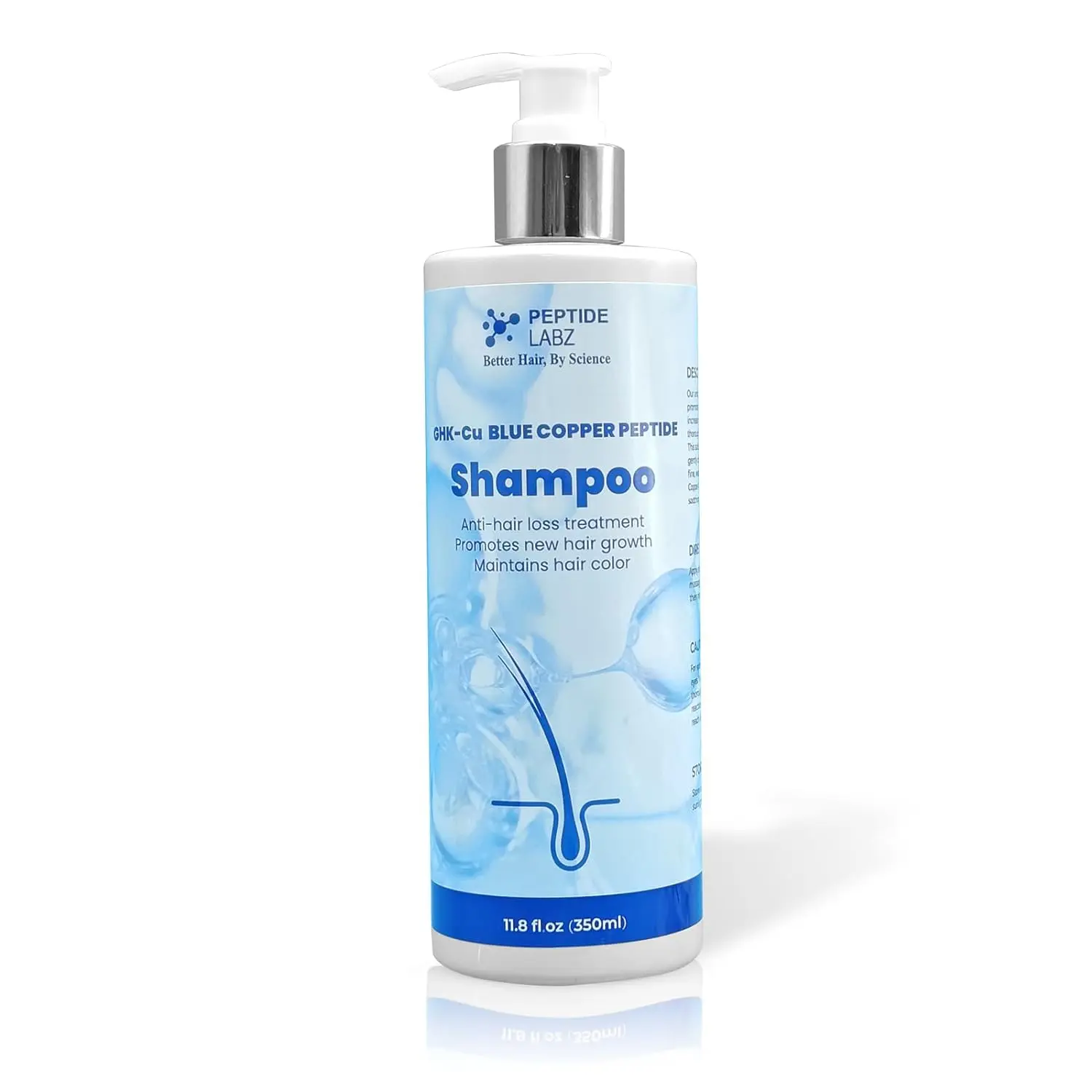GHK-Cu Copper Peptide Shampoo - Anti Hair Loss Shampoo - Promotes New Hair Growth, 11.8 Fluid Ounce