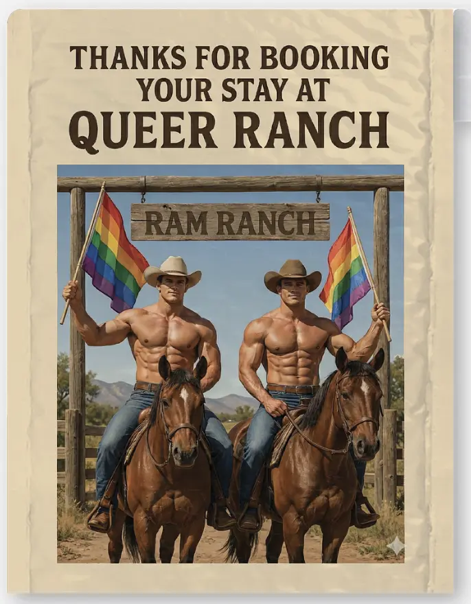 Cowboy Ranch Prank Mail Package Novelty Mailer Joke Gift