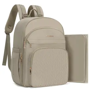 KABAQOO Baby Diaper Bag Backpack Waterproof with Changing Pad Insulated Pockets & Stroller Straps Perfect for Mom Dad Baby Shower Gifts for Girls Boys SpringStatements