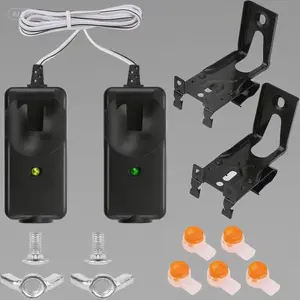 Safety Sensor Beam Kit for Garage Doors - Replacement for Liftmaster, Chamberlain, Craftsman - Includes Adjustable Bracket - Automatic Opener Accessory - 41A5034, 801CB-P Compatible