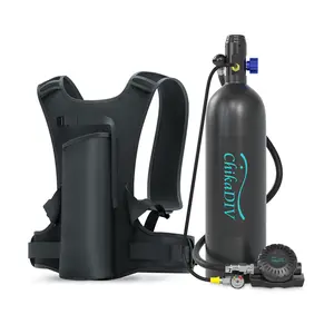 Portable 1.9L Mini Scuba Lung Tank for Adults – Diving Tank Kit for Underwater Entertainment & Emergency Rescue, Pony Bottle