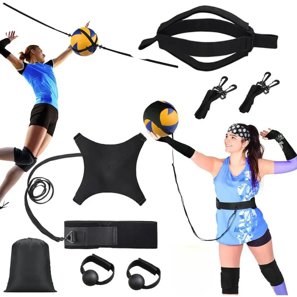 Solo Volleyball Trainer: All-in-One Volleyball Training Equipment with Rebounder for Serving, Spiking & Setting Practice Serve Trainer & Practice Gift for Beginners to Pros sportsgear