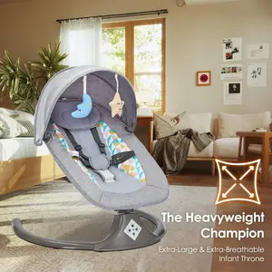 Bluetooth Electric Baby Rocking Swing Premium Seat 5 Speed Sway for Baby