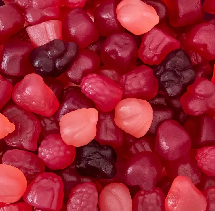 Berry Jelly Candy Mix 1 Pound Bag | Vegan Gummies with Real Fruit Puree | Assorted Berry Flavors | Gelatin Free Plant Based Texture | No Artificial Colors and Flavors | Dye Free Candy