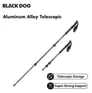 BLACKDOG Lightweight Aluminum Trekking Pole Adjustable & Collapsible Hiking Stick Durable Reinforced Aluminum Walking Pole for Hiking Trekking & Mountain Trails