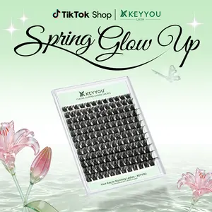 KEYYOU DIY Lash Clusters Volume Lash Extensions Wispy Comfortable Cluster Lashes Eyelash Extensions Makeup Cosmetic Easy DIY at Home TikTok Shop FebruaryFaves