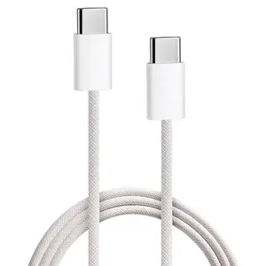 3.3FT/100cm Durable Braided Nylon USB-C To Type-C Fast Charging Cable, Compatible With IPhone 16/15 Series, S25