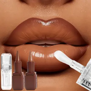 3pcs Matte Lip Liner & Lip Oil Makeup Set, Waterproof Long-Lasting, Non-Stick Velvet Finish, Hydrating Lip Care, Hydrate, High Pigment Mixed Shades for 3D Lip Shape, Perfect for Daily Wear, Party, Holiday Makeup, Beauty Gift for Women