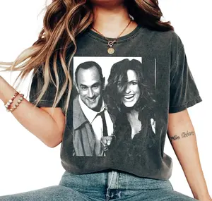 Retro Elliot Benson And Olivia Stabler Shirt, Law And Order Svu Apparel, Featuring Elliot And Olivia Tee Gift For Fans, Unisex Shirt