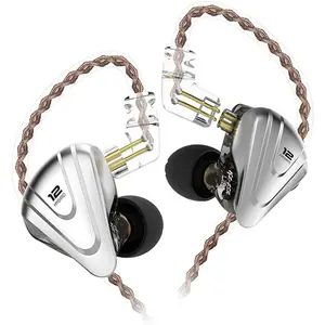 in-Ear Monitors, KZ ZSX 1DD+5BA Hybrid HiFi Stereo Noise Isolating  IEM Earphones/Earbuds/Headphones with Detachable ,  (Without MIC, Black)