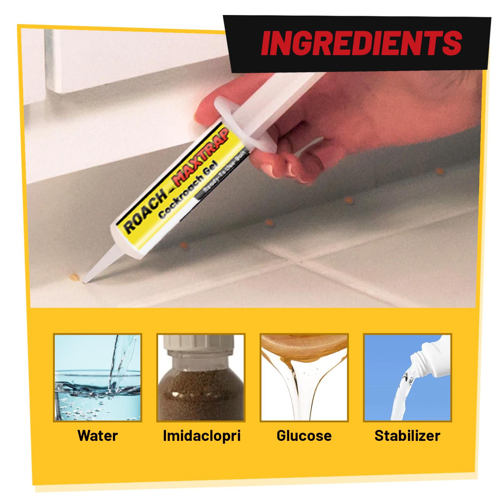 Indoor Cockroach Killer Gel — Insecticide for German cockroaches and pest control — Suitable for indoor and outdoor use — Roach Killing Gel (2-Pack Syringes), effective against American, German, and other common roaches — Pet-friendly