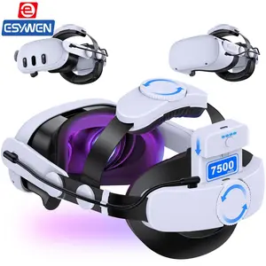 ESYWEN 7500mAh/10000mAh Battery Head Strap for Meta Quest 3/2/3S, Enhanced Stability with 4-Way Adjustment, Easy to Wear, Comfortable & Secure Fit for Oculus Quest 3/2