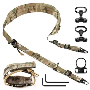 Votagoo Adjustable Multi-Purpose Outdoor Harness Belt, Quick-Release Equipment Rope with Hk Hook, Carabiner and Soft Shoulder Pads, Hunting Gear