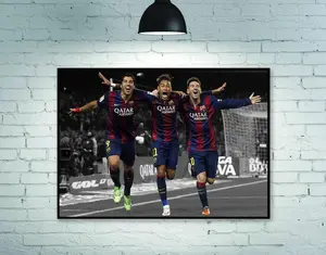 Lionel Messi Poster, Luis Suárez Poster, Neymar Jr Poster, Football Poster, room decoration Home Decoration Poster Print No Frameless
