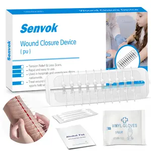 SENVOK Advanced Surgical-Grade Wound Closure System Extra Large Steri-Strip Bandages with Hemostatic Technology for Emergency Trauma Outdoor & Post-Op Care