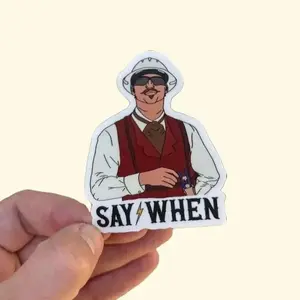 Free Ship - Say When Doc Holliday | Lineman Hardhat Sticker | Blue Collar Sticker