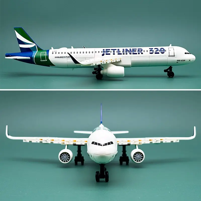 Building Blocks, Moc Blocks, Creative Building Block, Jetliner 320 Airplane Model Kit 133 Pcs Commercial Aircraft Toy for Kids Adults Aviation Fans Collectible Plane Display Set Birthday Gift DIY Jet with Engine Cockpit Tail Wing Design