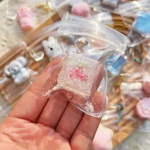 Clear Squishy Toy 8 Pack - Transparent Stress Relief Sensory Toys, Mini Food Ergonomic Keychain for Party Favors