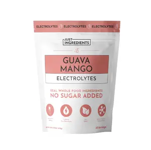 Just Ingredients Guava Mango Electrolytes – 30‑Serving Hydration Drink Mix with Coconut Water, Sea Salt, and Trace Minerals – Supports Hydration, Recovery, and Electrolyte Balance*