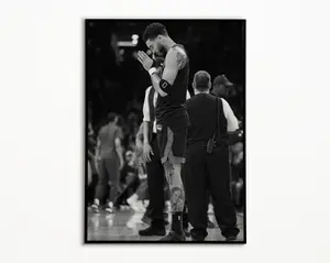 No Framed,Black White Jayson Tatum Poster
