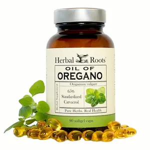Herbal Roots Oil of Oregano Extra Strength Extract 150mg Capsules for Immune Support & Digestive Health 90 Softgel Capsules