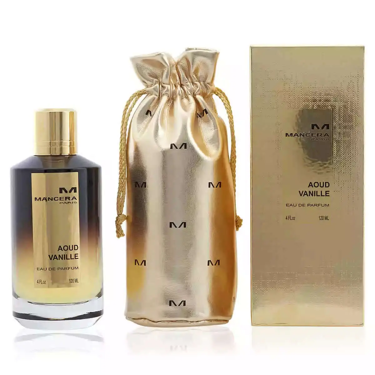 Mancera Aoud Vanille Unisex Eau de Parfum (EDP) - 4 fl oz Oriental Floral, Aromatic Woody Fragrance with Cardamom Oud, Spiced Sandalwood, Vanilla, Fresh Spicy Notes, New in Box, Liquid Perfume Bottle