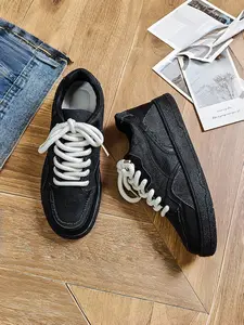 Men's Puffy Skate Shoes | Chunky Soft Sole White Sneakers | Casual Fashion Streetwear Shoes