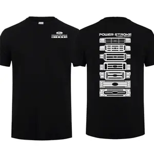 Power Stroke Evolution 2-Sided T-Shirt Car Parts Shirt Car Enthusiast Shirt Men Cotton Tee