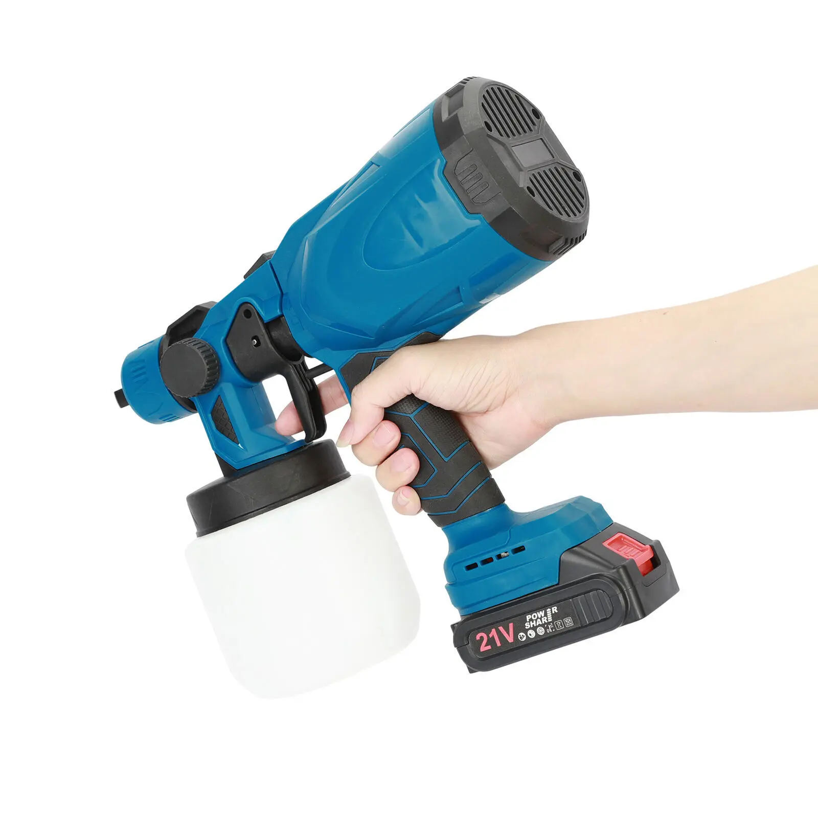 Wireless HVLP Paint Sprayer Home Accessory - Portable Tool, 1 PC, 2 Batteries, 27.05oz Container, 3 Adjustable Modes (Circular/Vertical/Horizontal), Lightweight, Easy to Clean - for Painting Tasks, DIY Enthusiasts, Outdoor