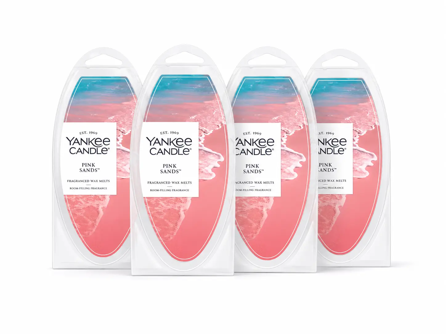 Yankee Candle Pink Sands Fragranced Wax Melts Pack of 4, 6 Wax Melts Each, Floral Island Scent for Wax Warmers  Perfume Aroma Scented Decoration Decor Decoration Perfume Wick Woody