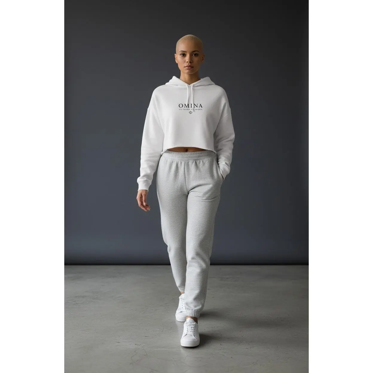 OMINA Studio Women's Lightweight Crop Hoodie - Pullover, Essential Feminine Design, Adjustable Fit, Premium Fabric, Everyday, Cropped, Sweatshirts, Casual, Soft, Breathable, Tops