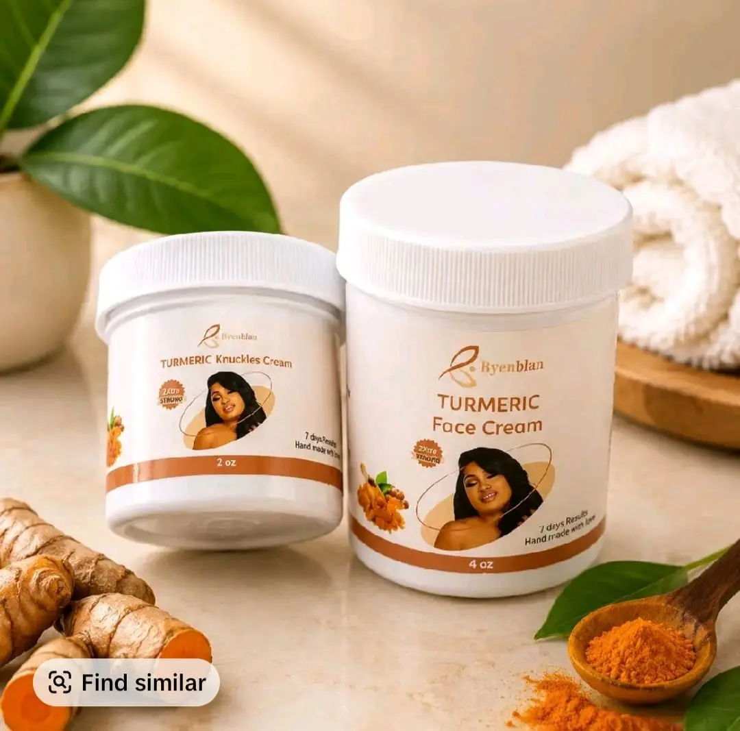 Byenblan 2-PCS Turmeric skincare Set -2oz Knuckles Cream, Face Cream 4oz